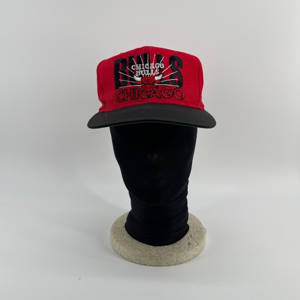 Mitchell & Ness Chicago Bulls Vintage AJD Snapback Hat Red Black NBA NBA Cap